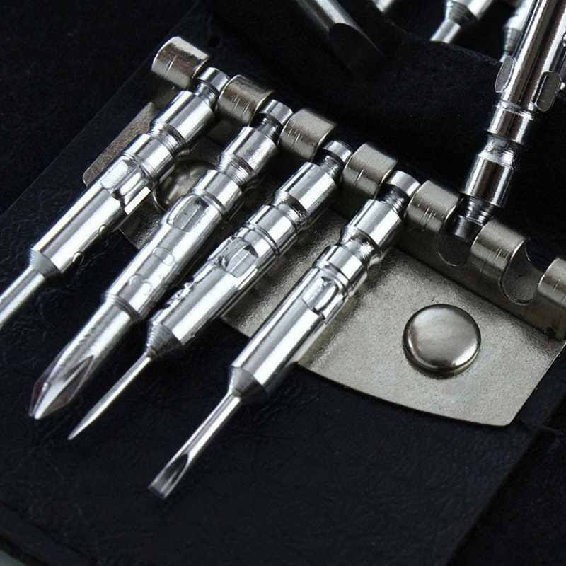 مجموعه 25 عددی پیچ گوشتی ساعتی جیبی-مشکی